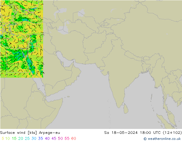 风 10 米 Arpege-eu 星期六 18.05.2024 18 UTC