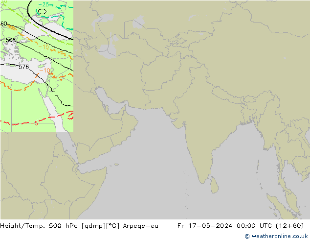 Height/Temp. 500 hPa Arpege-eu ven 17.05.2024 00 UTC