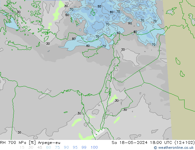 RV 700 hPa Arpege-eu za 18.05.2024 18 UTC