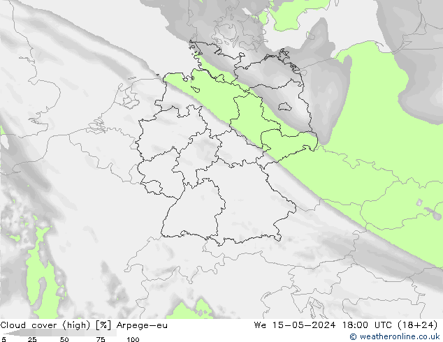 vysoký oblak Arpege-eu St 15.05.2024 18 UTC