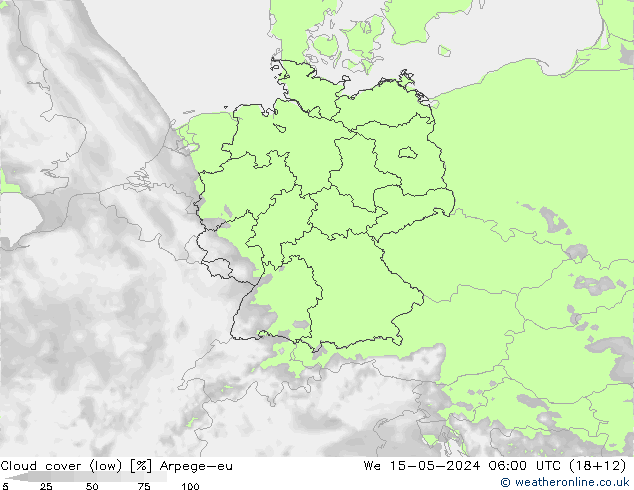 云 (低) Arpege-eu 星期三 15.05.2024 06 UTC