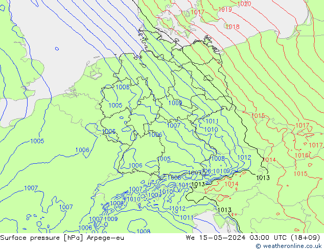 Yer basıncı Arpege-eu Çar 15.05.2024 03 UTC