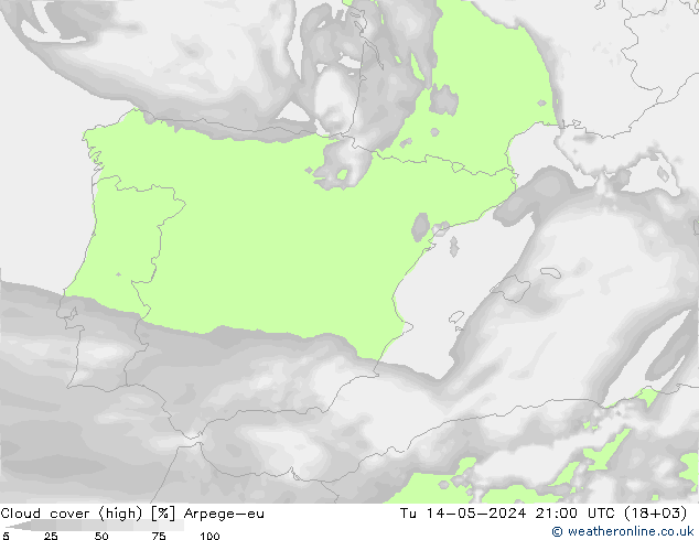 nuvens (high) Arpege-eu Ter 14.05.2024 21 UTC