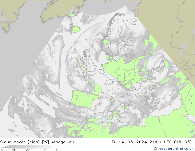 Nubes altas Arpege-eu mar 14.05.2024 21 UTC