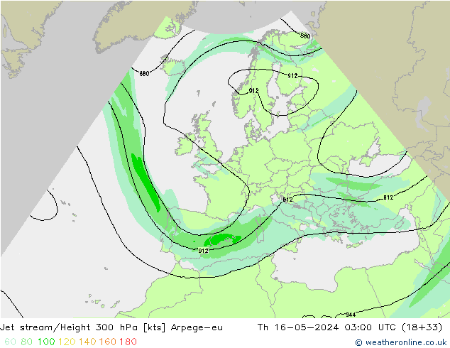 Jet Akımları Arpege-eu Per 16.05.2024 03 UTC