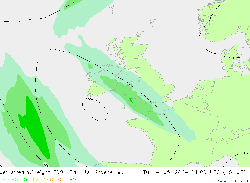Corriente en chorro Arpege-eu mar 14.05.2024 21 UTC