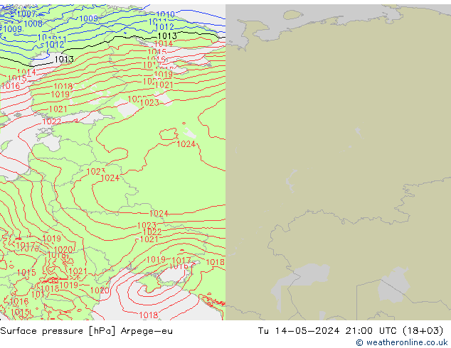 pressão do solo Arpege-eu Ter 14.05.2024 21 UTC