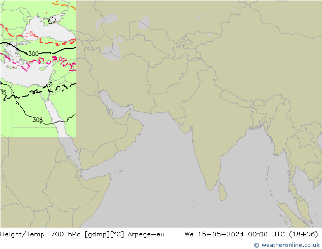 Height/Temp. 700 hPa Arpege-eu 星期三 15.05.2024 00 UTC