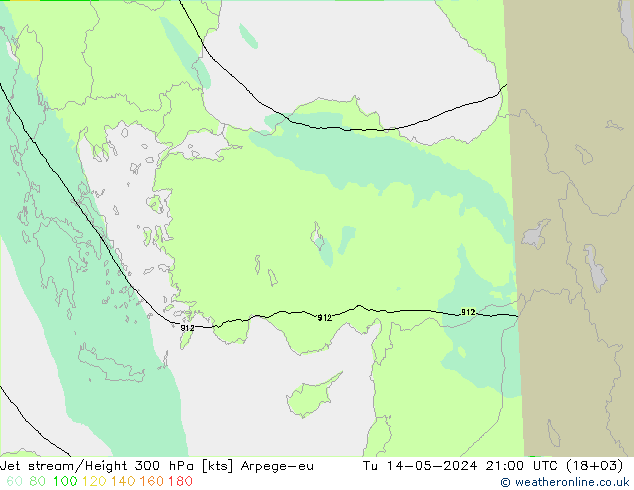 Prąd strumieniowy Arpege-eu wto. 14.05.2024 21 UTC