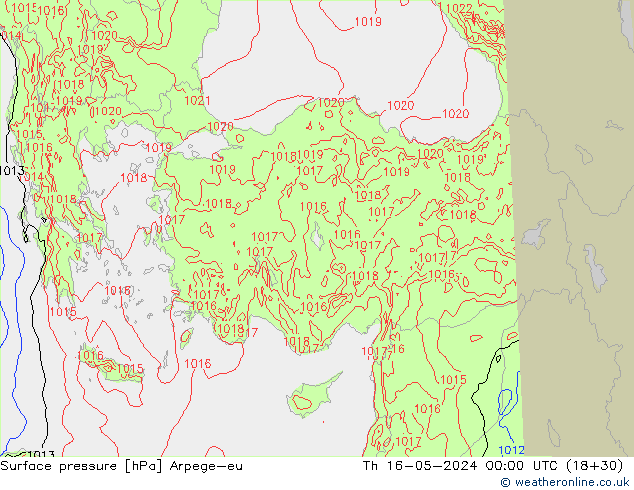 Luchtdruk (Grond) Arpege-eu do 16.05.2024 00 UTC