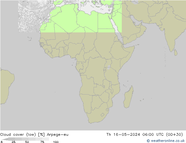 zachmurzenie (niskie) Arpege-eu czw. 16.05.2024 06 UTC