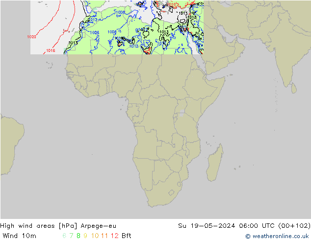 High wind areas Arpege-eu Dom 19.05.2024 06 UTC