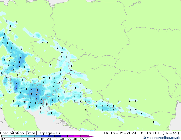 Yağış Arpege-eu Per 16.05.2024 18 UTC