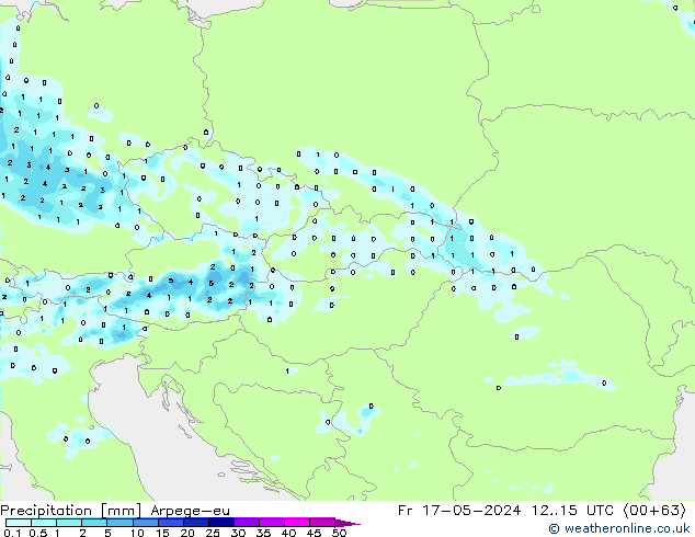 Precipitation Arpege-eu Fr 17.05.2024 15 UTC