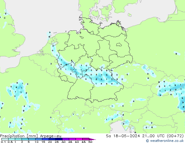 Yağış Arpege-eu Cts 18.05.2024 00 UTC