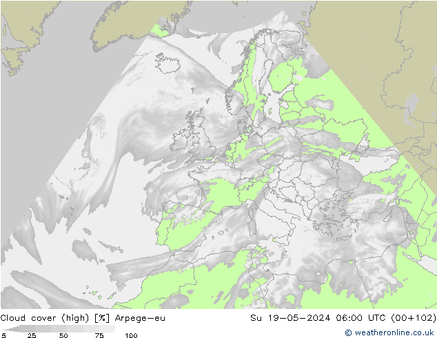Bewolking (Hoog) Arpege-eu zo 19.05.2024 06 UTC