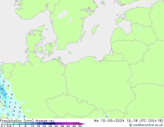 осадки Arpege-eu ср 15.05.2024 18 UTC