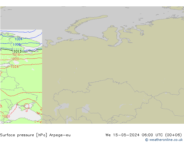 Luchtdruk (Grond) Arpege-eu wo 15.05.2024 06 UTC