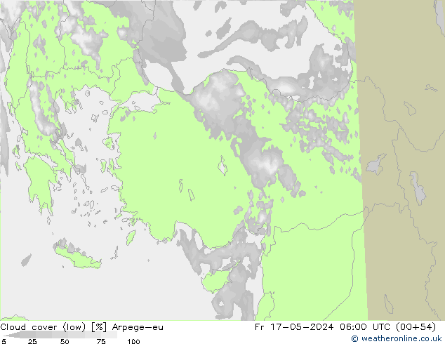 Nubi basse Arpege-eu ven 17.05.2024 06 UTC