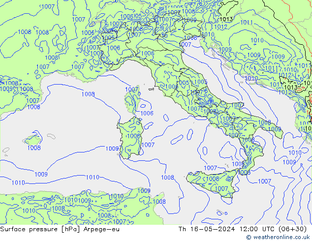 Bodendruck Arpege-eu Do 16.05.2024 12 UTC