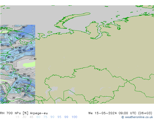 RV 700 hPa Arpege-eu wo 15.05.2024 09 UTC