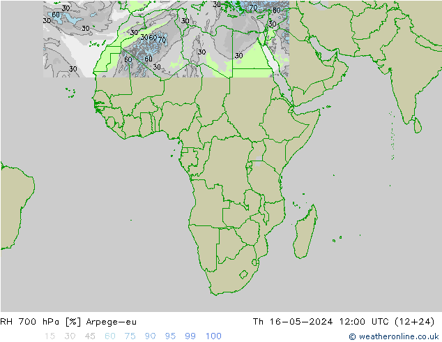 RV 700 hPa Arpege-eu do 16.05.2024 12 UTC