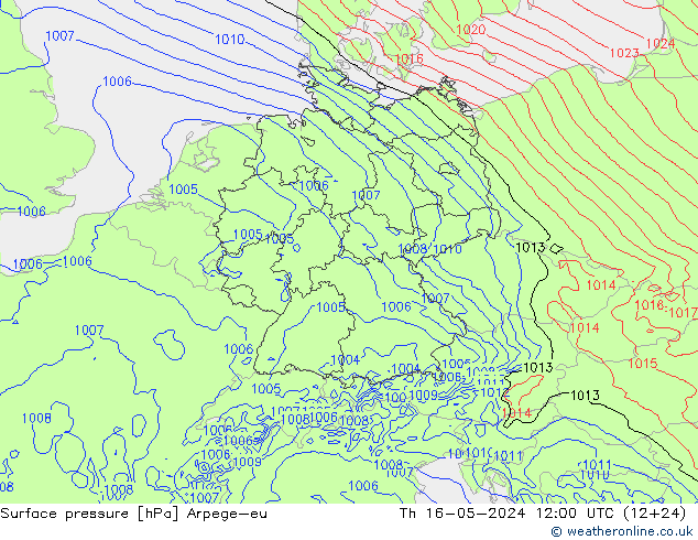 Yer basıncı Arpege-eu Per 16.05.2024 12 UTC