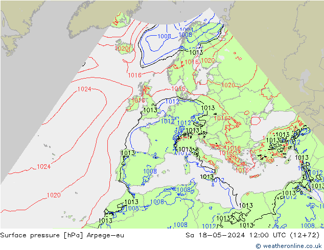 Luchtdruk (Grond) Arpege-eu za 18.05.2024 12 UTC