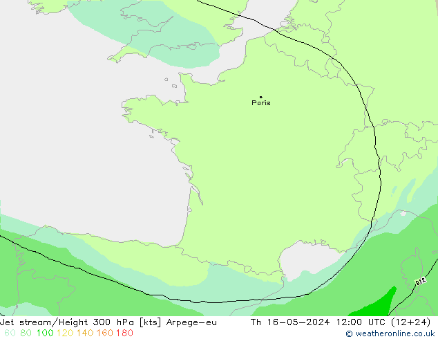 Courant-jet Arpege-eu jeu 16.05.2024 12 UTC