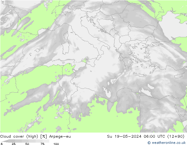 Bewolking (Hoog) Arpege-eu zo 19.05.2024 06 UTC