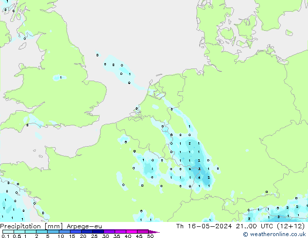 Niederschlag Arpege-eu Do 16.05.2024 00 UTC