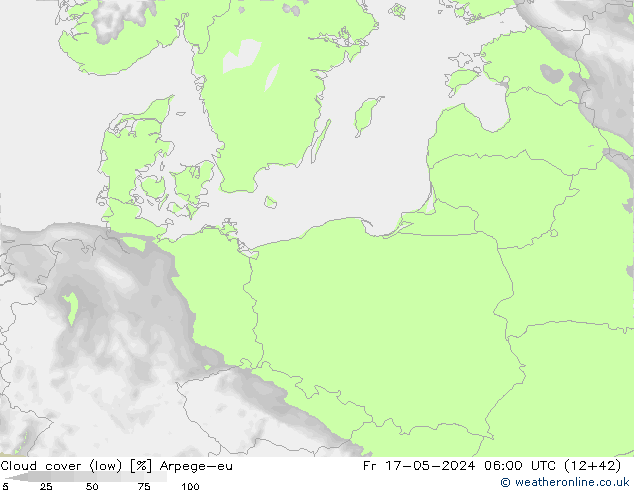 Bulutlar (düşük) Arpege-eu Cu 17.05.2024 06 UTC