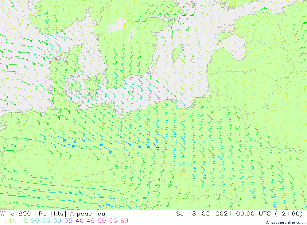  850 hPa Arpege-eu  18.05.2024 00 UTC