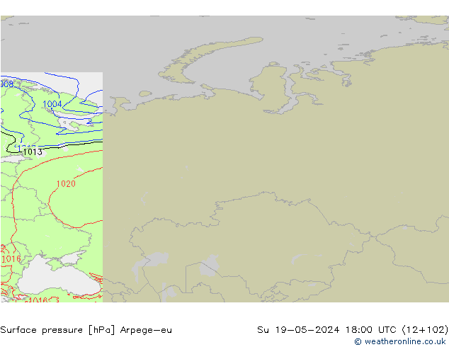 pression de l'air Arpege-eu dim 19.05.2024 18 UTC