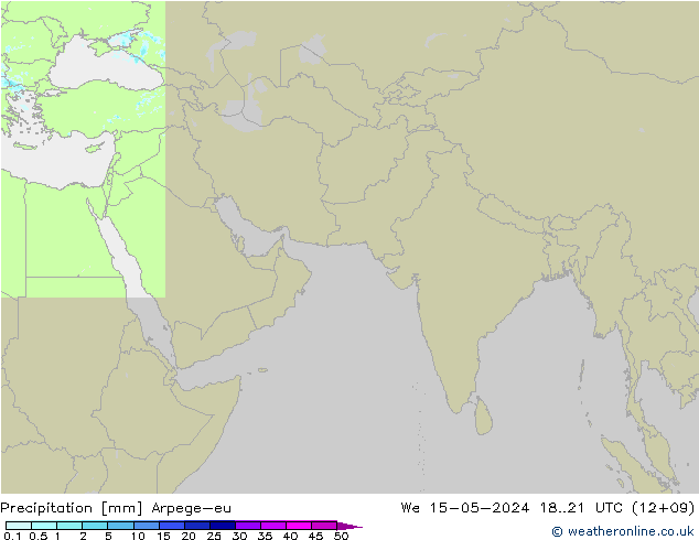 Precipitation Arpege-eu We 15.05.2024 21 UTC