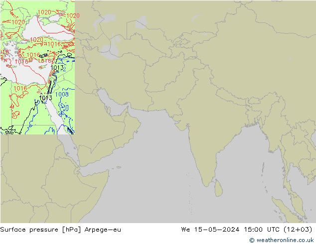 地面气压 Arpege-eu 星期三 15.05.2024 15 UTC