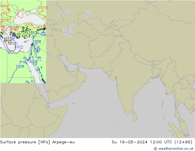 Yer basıncı Arpege-eu Paz 19.05.2024 12 UTC