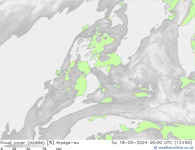 nuvens (médio) Arpege-eu Sáb 18.05.2024 00 UTC