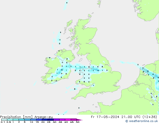 Yağış Arpege-eu Cu 17.05.2024 00 UTC