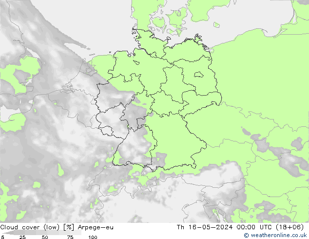 Bulutlar (düşük) Arpege-eu Per 16.05.2024 00 UTC