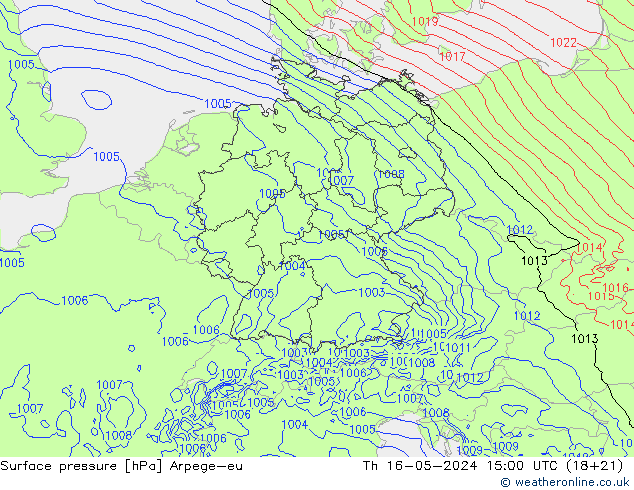 ciśnienie Arpege-eu czw. 16.05.2024 15 UTC