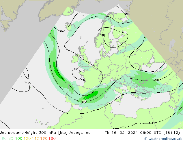 Jet Akımları Arpege-eu Per 16.05.2024 06 UTC