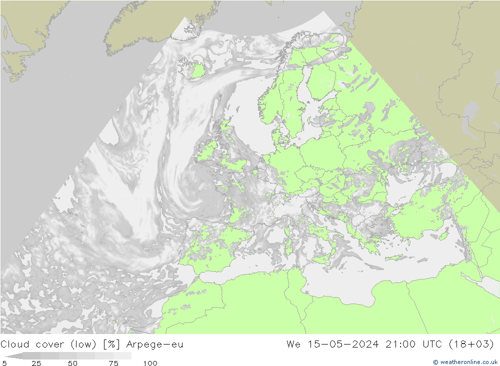 Nubes bajas Arpege-eu mié 15.05.2024 21 UTC
