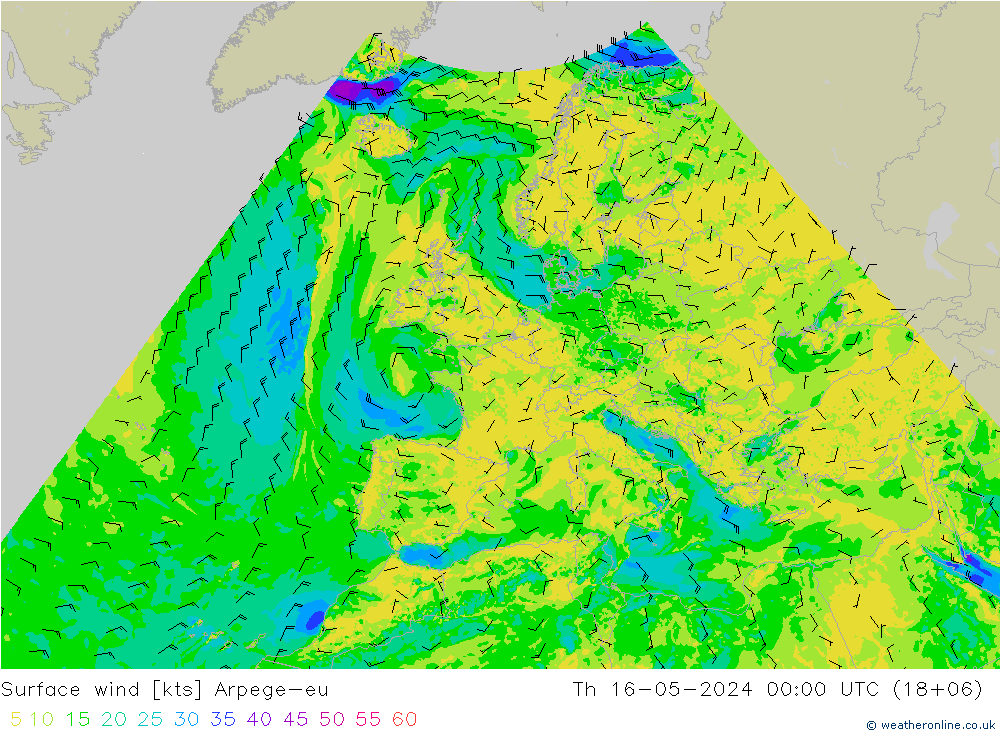 Bodenwind Arpege-eu Do 16.05.2024 00 UTC