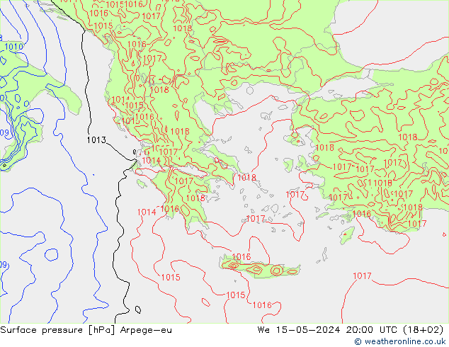 ciśnienie Arpege-eu śro. 15.05.2024 20 UTC