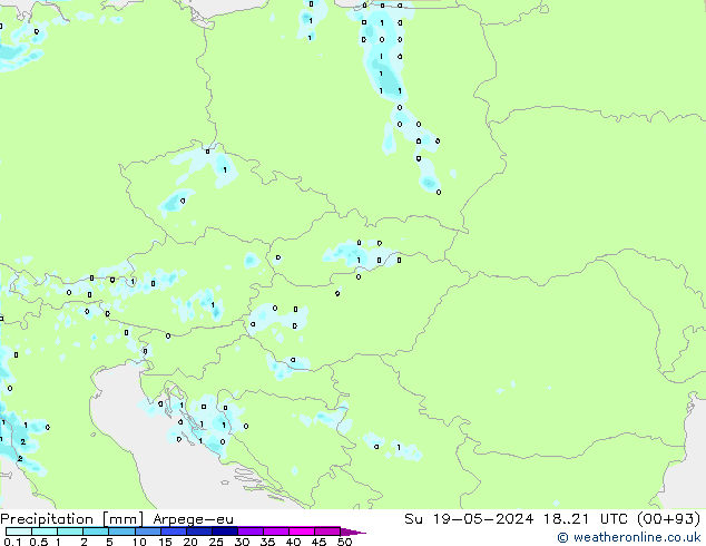 Neerslag Arpege-eu zo 19.05.2024 21 UTC