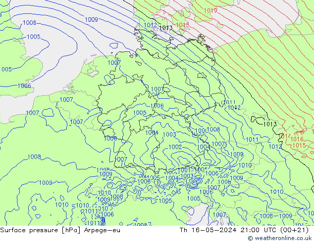 Bodendruck Arpege-eu Do 16.05.2024 21 UTC