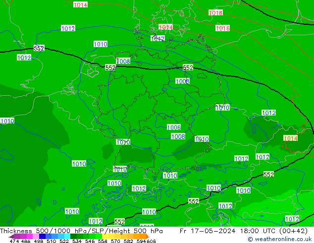 Thck 500-1000hPa Arpege-eu pt. 17.05.2024 18 UTC