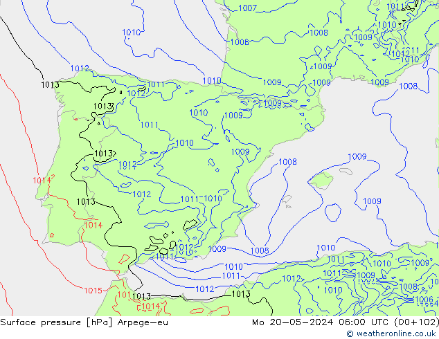 Luchtdruk (Grond) Arpege-eu ma 20.05.2024 06 UTC