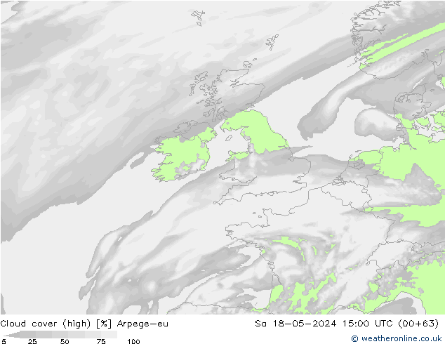 Nubes altas Arpege-eu sáb 18.05.2024 15 UTC